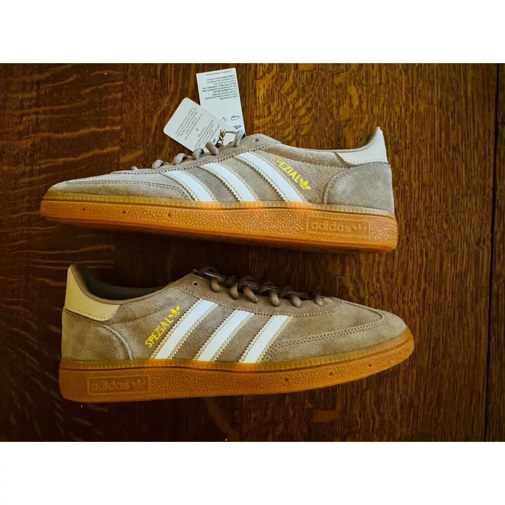 NIB adidas Handball Spezial Sneakers Brwn/Wht/Beige Womens 9.5